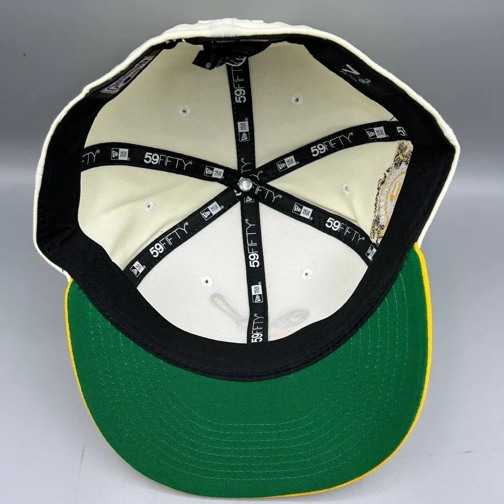 San Diego‎ Padres Hat Men 7 3/8 White Yellow 59Fifty New Era MLB Fitted Cap